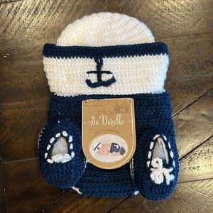 Sailor hand crocheted set